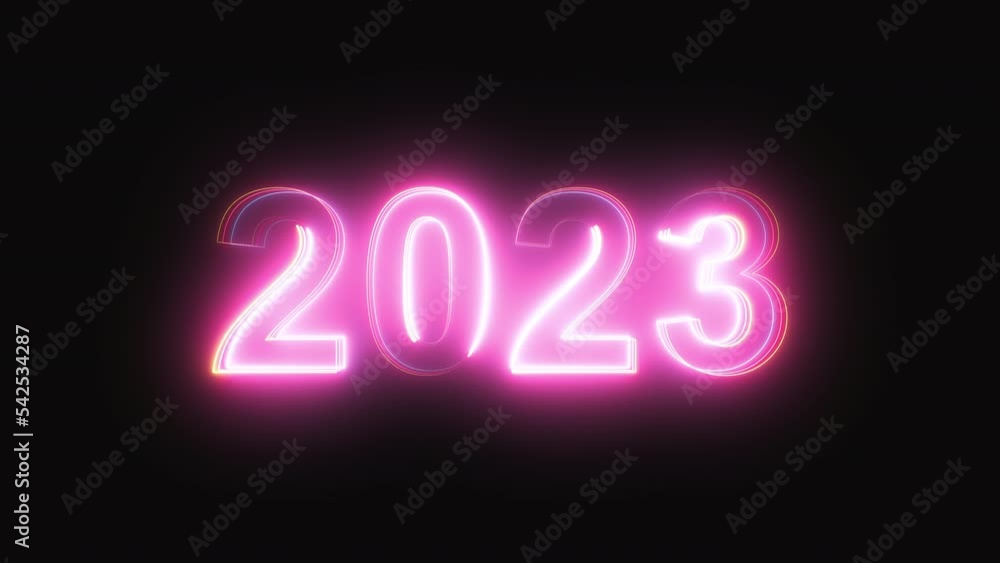 2023 neon text. Computer generated 3d render 2023 neon text. Computer generated 3d render