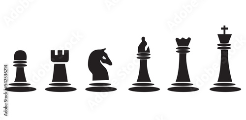 chess pieces on white