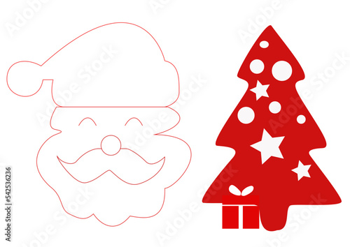 christmas tree with santa claus