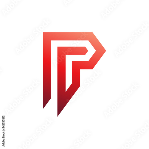 Creative Modern Bold Initial Letter P Logo Design