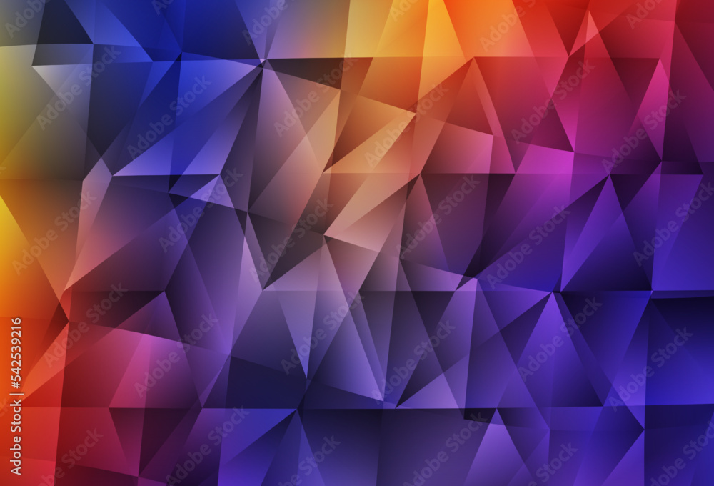 Dark Blue, Red vector template with crystals, triangles. Dark Blue, Red vector template with crystals, triangles.
