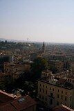 Aerial view of buildings under the sunlight in Verona