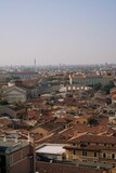 Aerial view of buildings under the sunlight in Verona