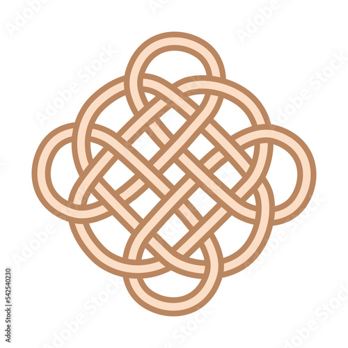 Mystical knot of longevity and health, a sign of good luck Feng Shui, infinity knot, health symbol tattoo.
