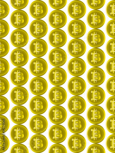 Bitcoin seamless pattern - concept of crypto world, vector