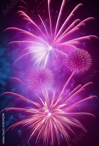 Happy New Year fireworks - generative AI