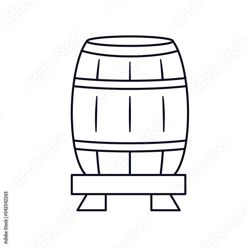 Isolated barrel draw oktoberfest vector illustration
