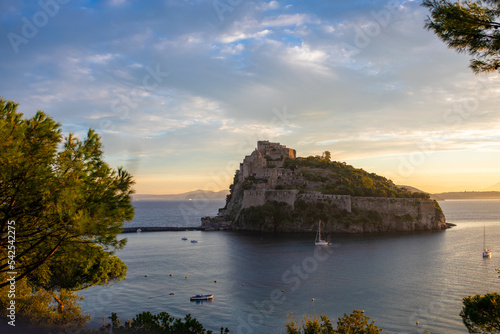 The Aragonese Castle in the island Ischia, Italy