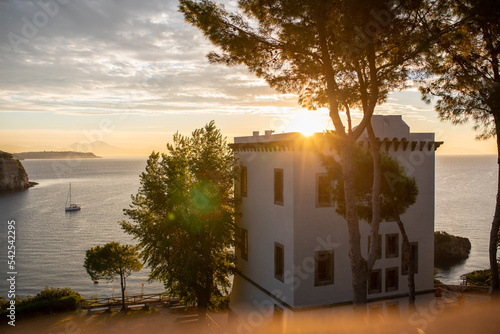 Ischia, Italy coastal landscape in the early morning. Sunrise