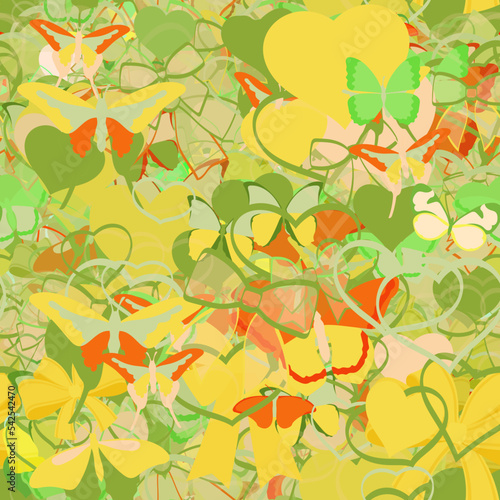 Background pattern abstract seamless design texture. Theme is about romance, colorful, background, Pipevine, adornment, wild, gorgeous, nature, beautiful, wildlife, ribbons, spring, various