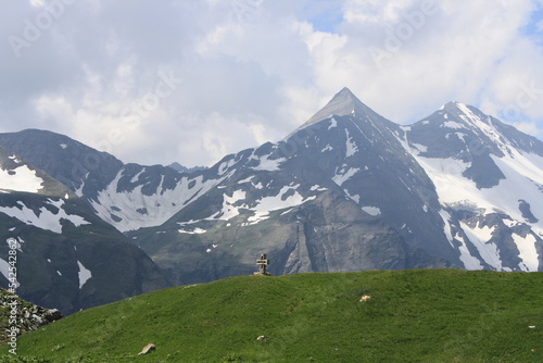 Carretera alpina del Grossglockner, paso de montaña en Austria. 
