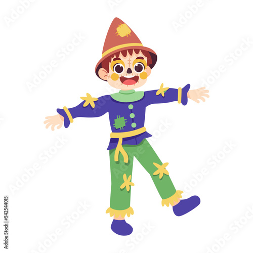 Isolated scarecrow costume vector illustration