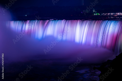 Niagara Falls at night LED lightshow