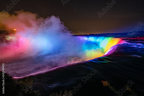 Niagara Falls at night LED lightshow