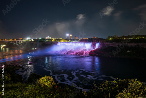 Niagara Falls at night LED lightshow