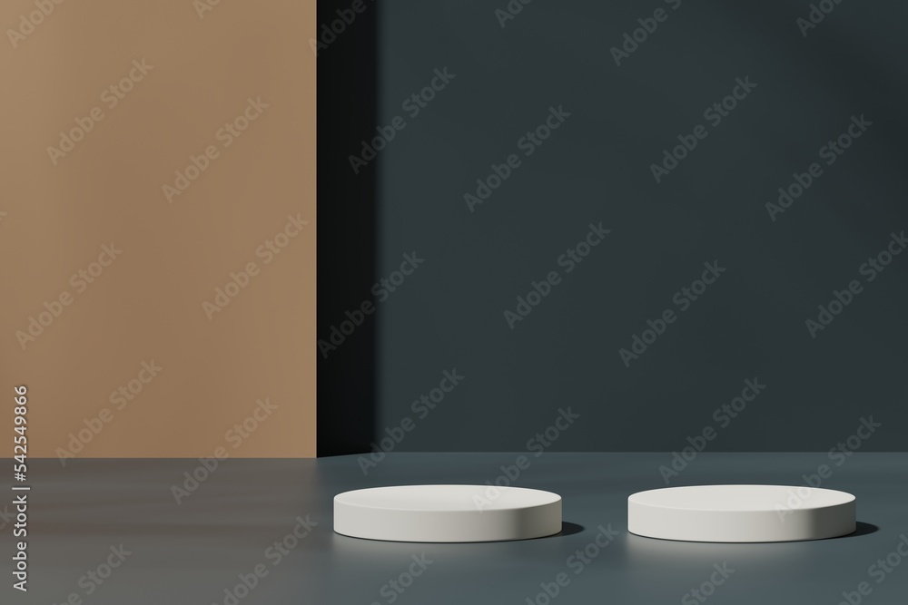 Scene with a podium for product presentation, 3d rendering Scene with a podium for product presentation, 3d rendering