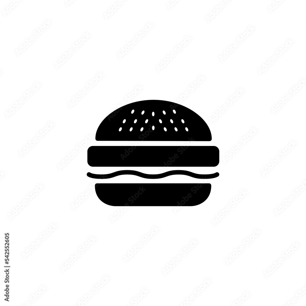 Burger icon vector illustration. burger sign and symbol. hamburger Burger icon vector illustration. burger sign and symbol. hamburger