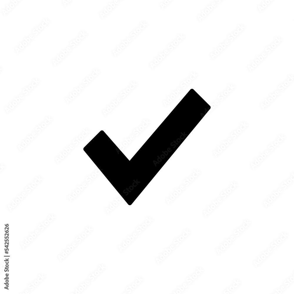 Check mark icon vector illustration. Tick mark sign and symbol Check mark icon vector illustration. Tick mark sign and symbol