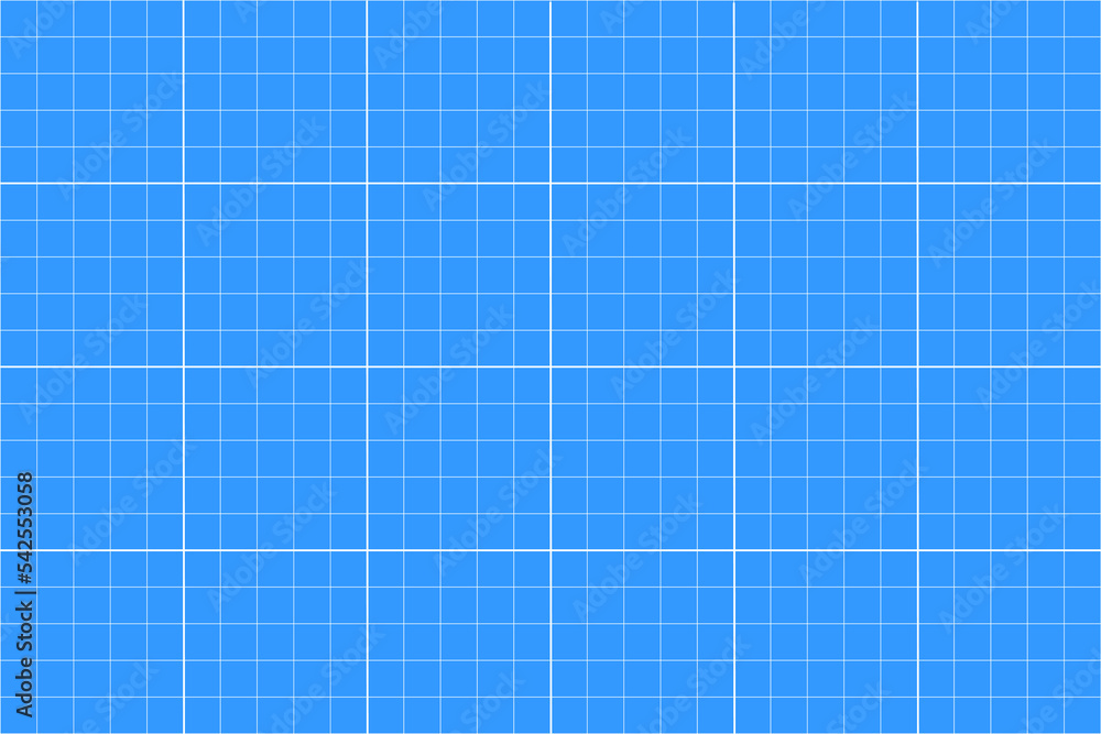 Blueprint grid sheet background. Checkered blank page layout for school or college notebook, office work, drafting, plotting, engineering or architecting measuring, cutting mat Blueprint grid sheet background. Checkered blank page layout for school or college notebook, office work, drafting, plotting, engineering or architecting measuring, cutting mat