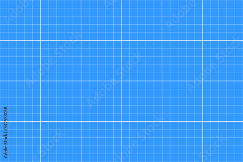 Blueprint grid sheet background. Checkered blank page layout for school or college notebook, office work, drafting, plotting, engineering or architecting measuring, cutting mat