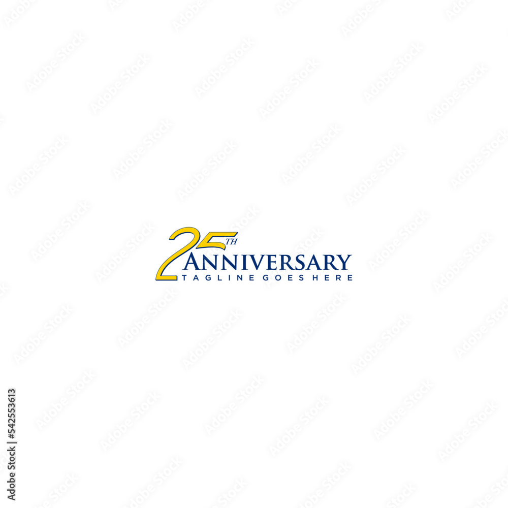 Fototapeta premium 25 th anniversary numbers. 25 years old logotype.