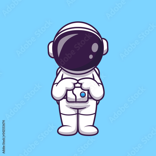 Astronaut Confused Cartoon Vector Icon Illustration. Science 
Technology Icon Concept Isolated Premium Vector. Flat 
Cartoon Style