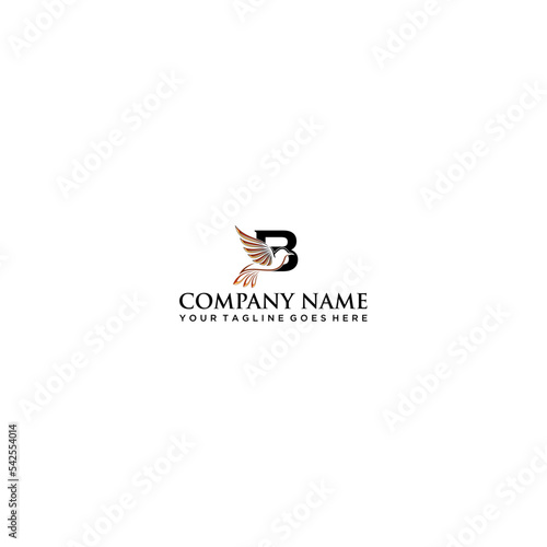Dynamic symbol of birds and letters b