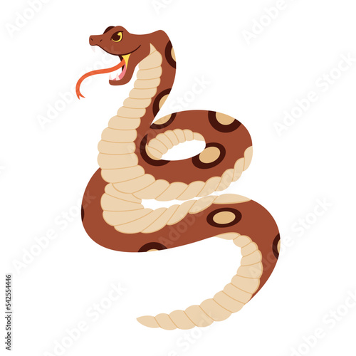 Isolated snake character chinese zodiac symbol Vector