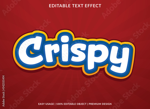 crispy editable text effect template use for business logo and brand