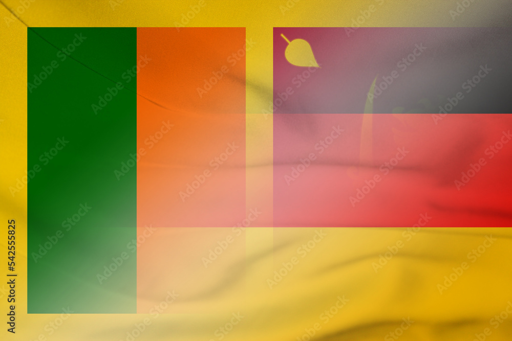 Sri Lanka and Germany official flag transborder contract DEU LKA Sri Lanka and Germany official flag transborder contract DEU LKA