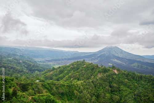 Volcano Batur and the jungle