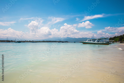 Day view of Gili Meno and Lombok islands