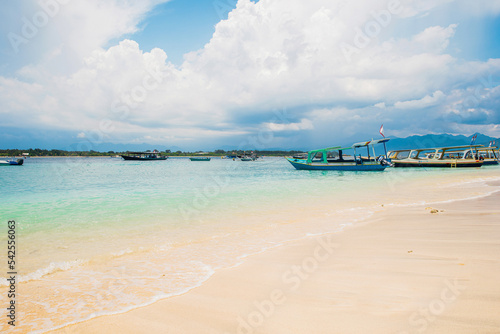 Surf on a Coral beach on a sunny day