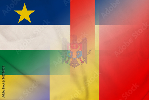 Central African Republic and Moldavia political flag international relations MDA TCD photo