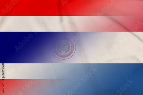 Thailand and Paraguay national flag international contract PRY THA