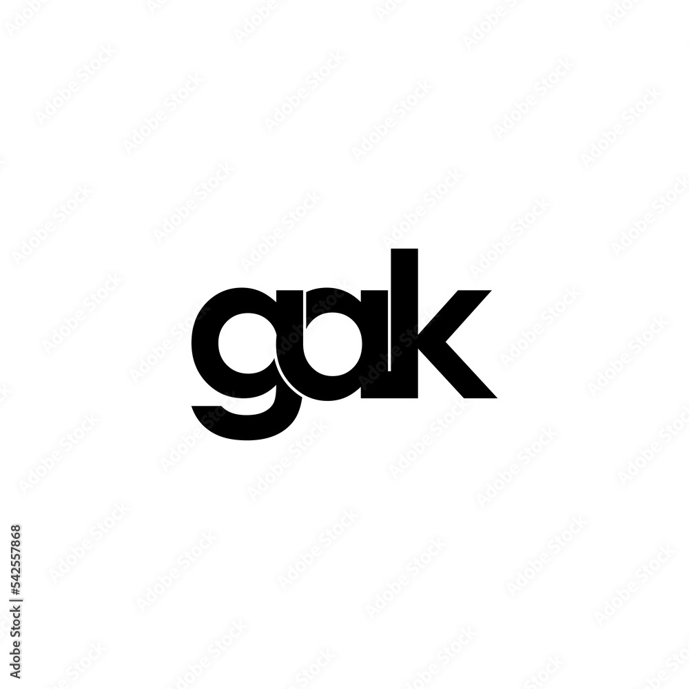 gak letter initial monogram logo design gak letter initial monogram logo design