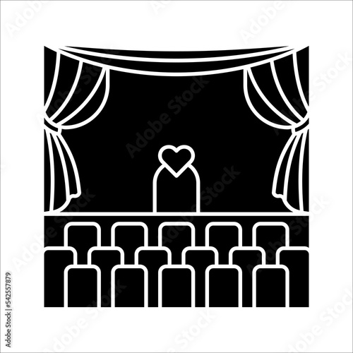 hall icon, isolated wedding outline icon, perfect for website, blog, logo, graphic design, social media, UI, mobile app, vector illustration on white background.