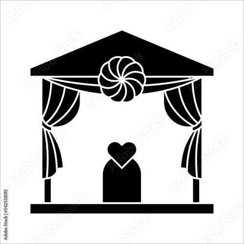 hall icon, isolated wedding outline icon, perfect for website, blog, logo, graphic design, social media, UI, mobile app, vector illustration on white background.