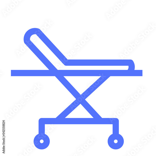 hospitalization stretcher hospital emergency line icon