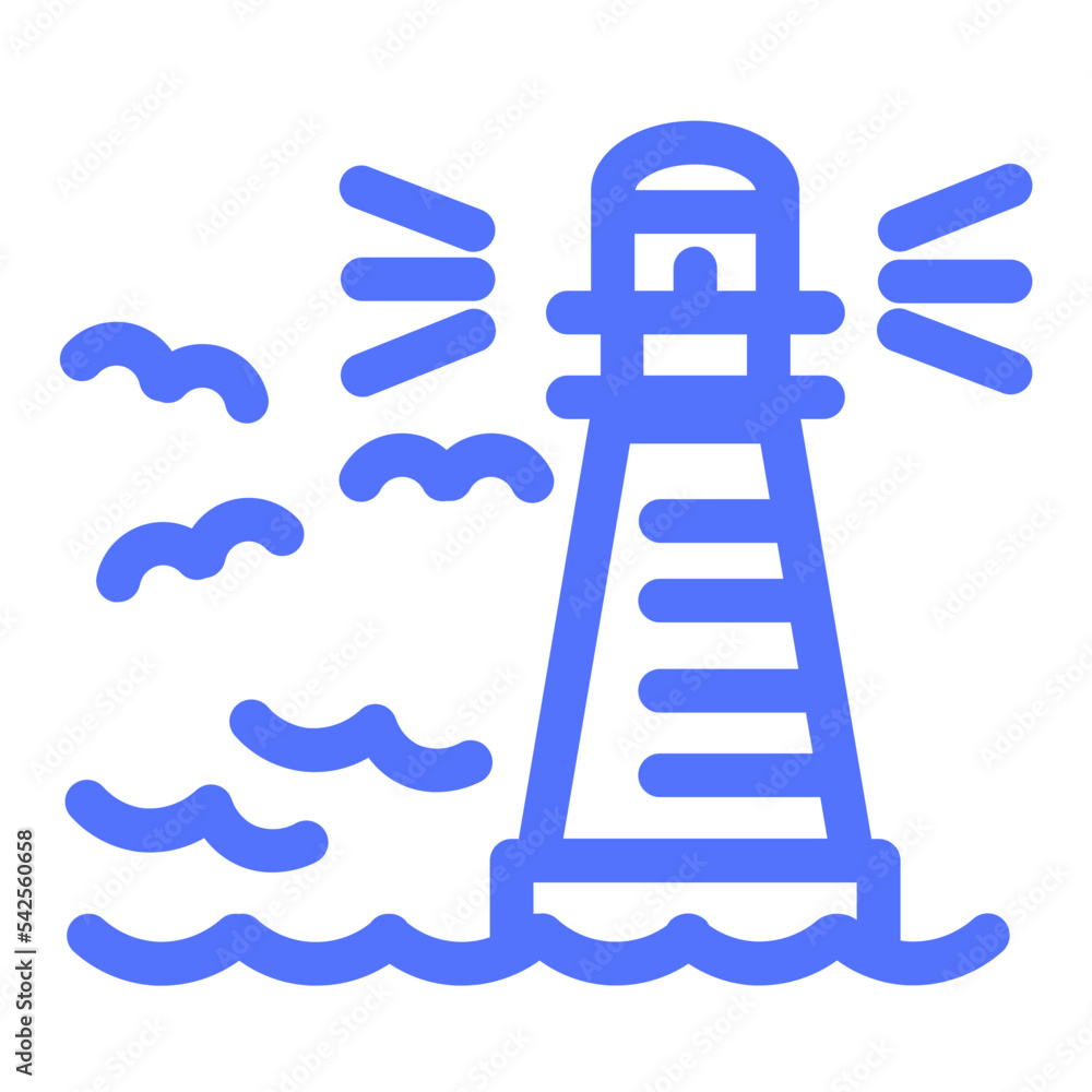 lighthouse ocean sea line icon lighthouse ocean sea line icon