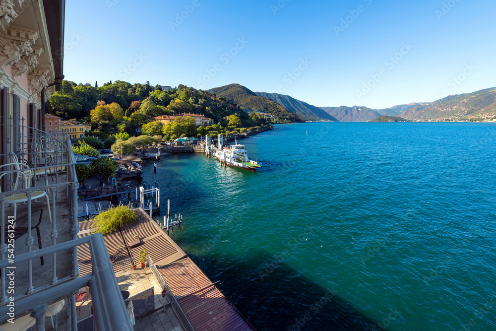 From from a top story balcony room of the waterfront promenade and
