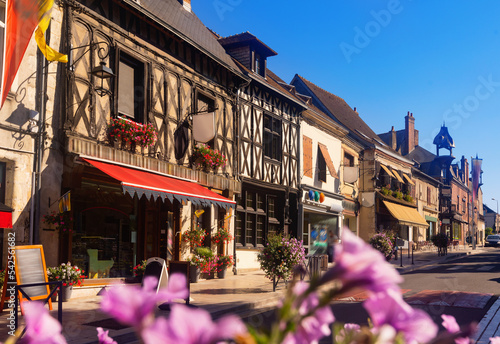 Center of Aubigny-sur-Nere, beautiful town and commune in Cher department in administrative region of Centre-Val de Loire, France photo