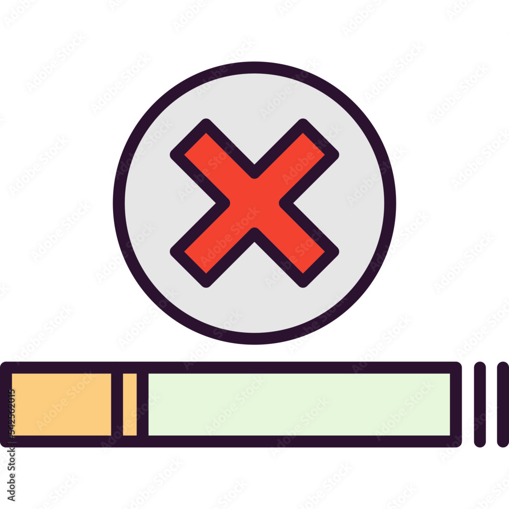 Obraz premium No Tobacco Icon