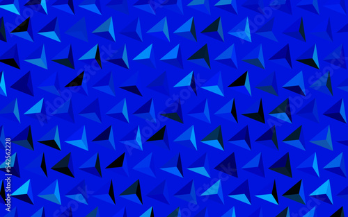Dark BLUE vector texture with triangular style.