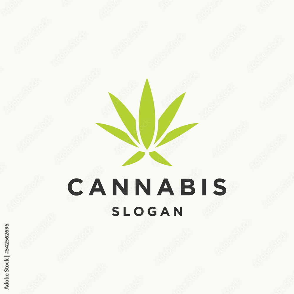 Cannabis logo icon design template vector illustration