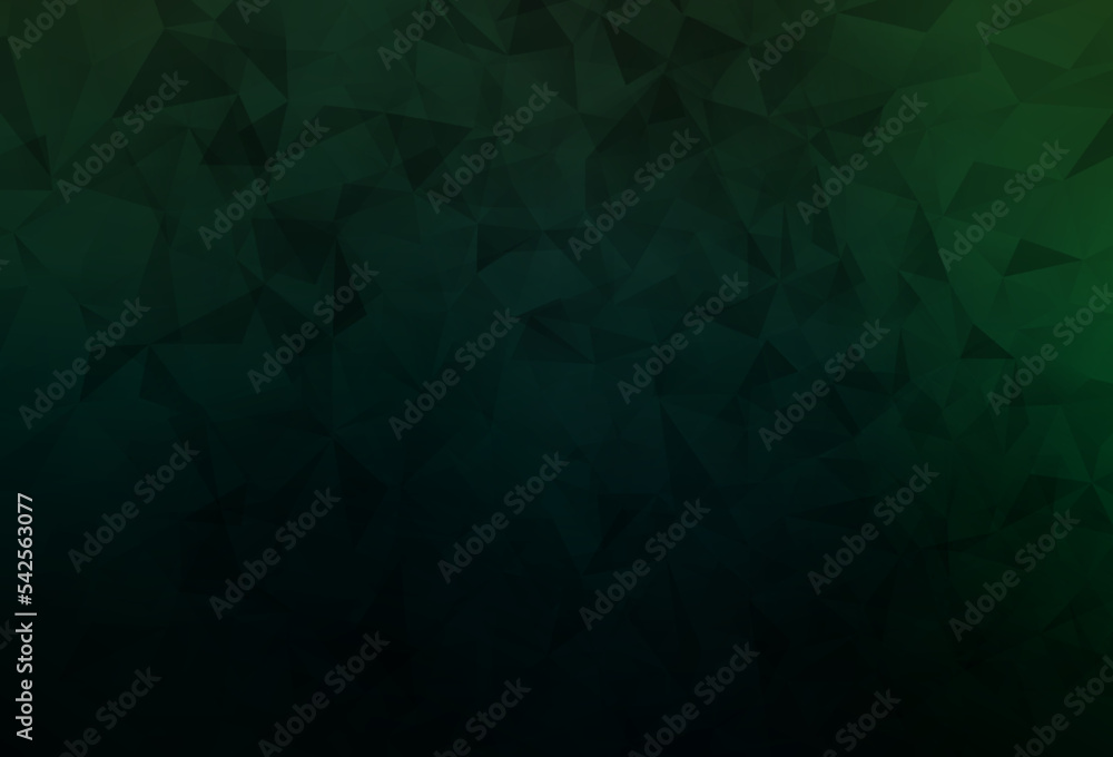 Dark Green vector polygonal background. Dark Green vector polygonal background.