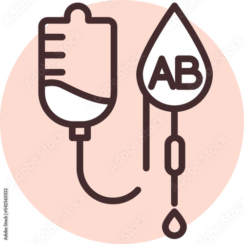 Blood type, icon, vector on white background.