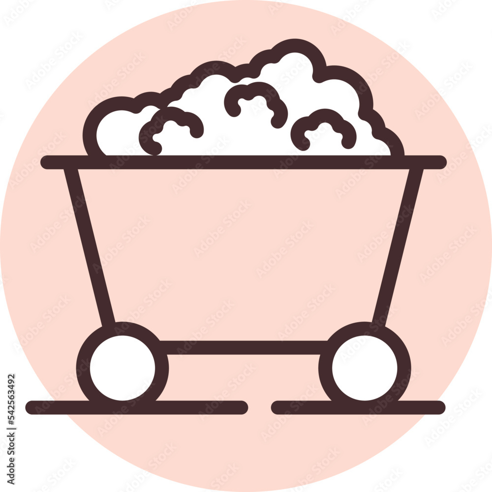 Construction miner load; icon; vector on white background. Construction miner load; icon; vector on white background.