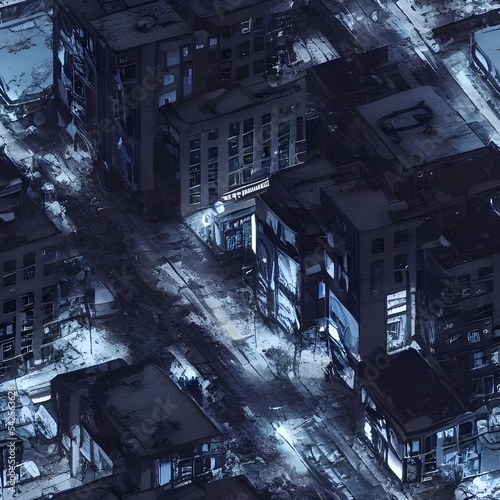 I am walking down a city street on a winter evening. The cold air is biting my skin, and the streets are empty except for a few other people hurrying to get somewhere warm. I can see my breath in fron