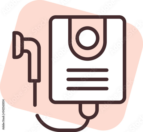 Electronics water heater, icon, vector on white background.